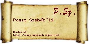 Poszt Szebáld névjegykártya